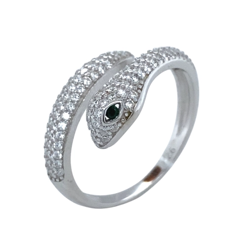 Кольцо из серебра 925 пробы с цветными фианитами