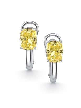 Серьги (925) бриллианит цветной