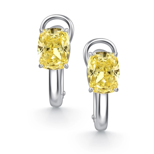Серьги (925) бриллианит цветной