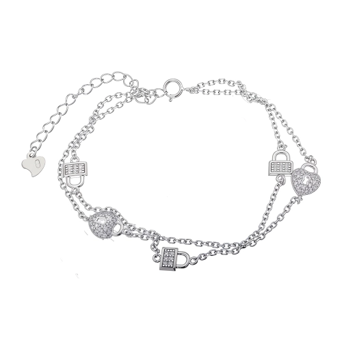 Браслет из серебра 925 пробы с фианитами