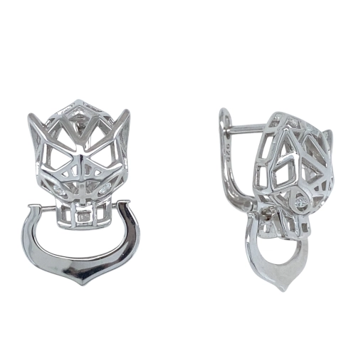 Серьги из серебра 925 пробы с цирконами