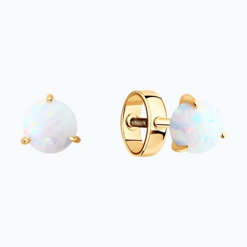 Пусеты (585) опал синт.