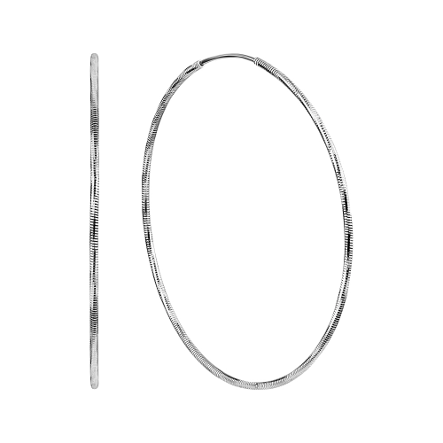 Серьги конго из серебра 925 пробы