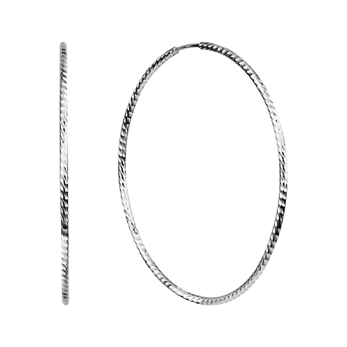 Серьги конго из серебра 925 пробы