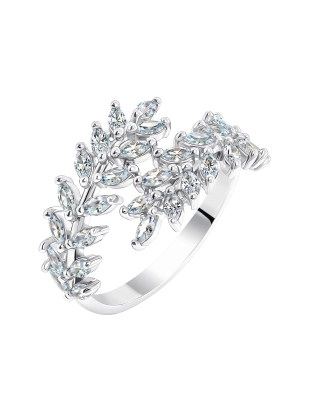 Кольцо из серебра 925 пробы с фианитами