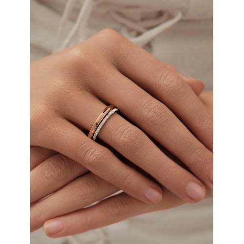 Обручальное кольцо из золота 585 пробы с бриллиантами