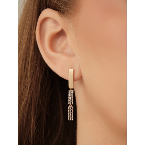 Серьги из золота 585 пробы с бриллиантами