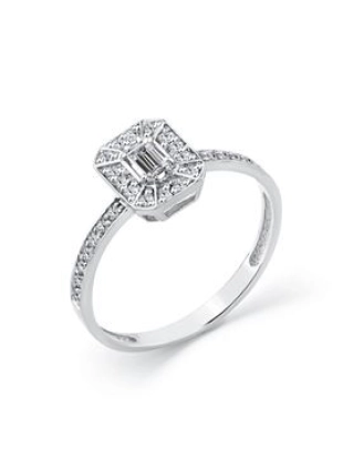 Кольцо из белого золота 585 пробы с бриллиантами