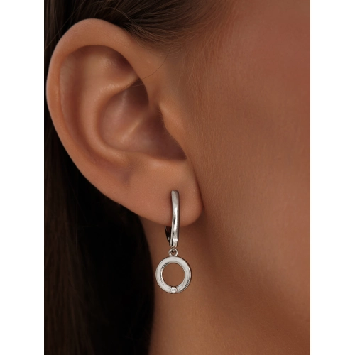 Серьги из серебра 925 пробы с фианитами