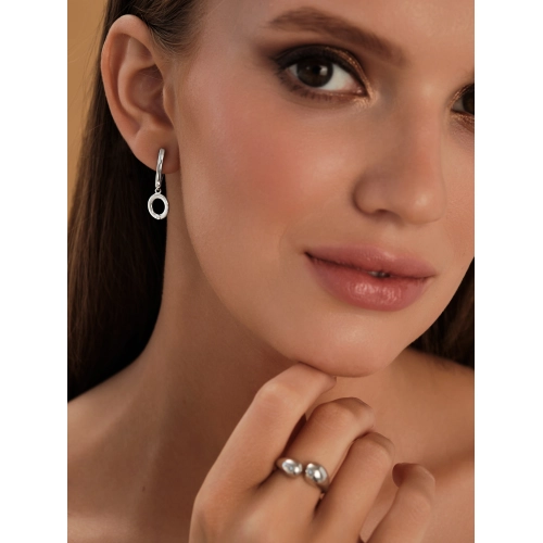 Серьги из серебра 925 пробы с фианитами