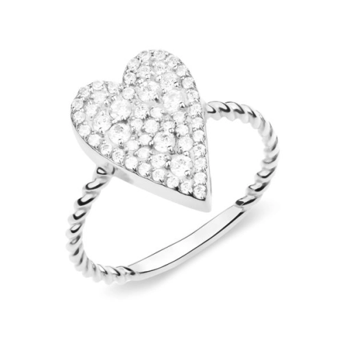 Кольцо из серебра 925 пробы с фианитами