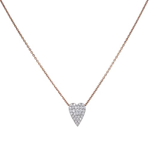 Колье из серебра 925 пробы с позолотой, с фианитами