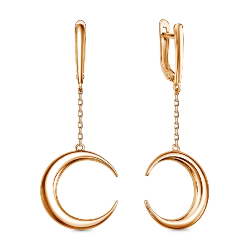 Серьги из серебра 925 пробы с позолотой