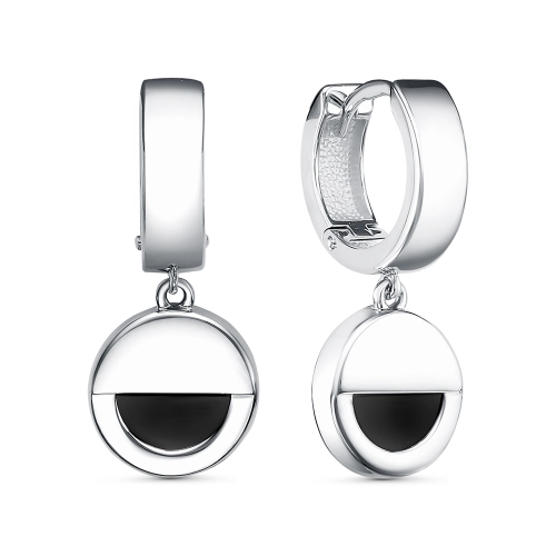 Серьги из серебра 925 пробы с цветными фианитами