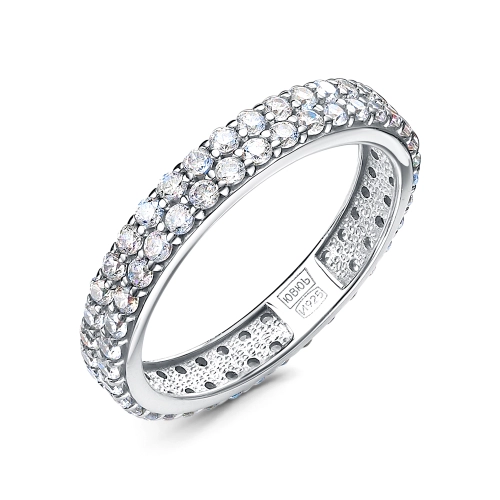 Кольцо из серебра 925 пробы с фианитами