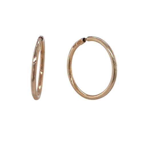 Серьги конго  из серебра 925 пробы с позолотой