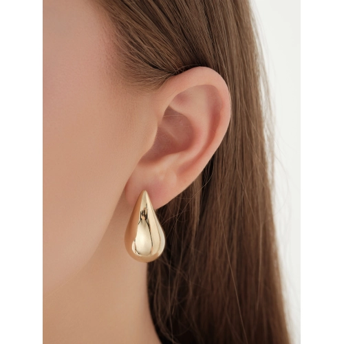 Серьги пусеты из желтого золота 585 пробы