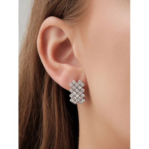 Серьги из золота 585 пробы с фианитами