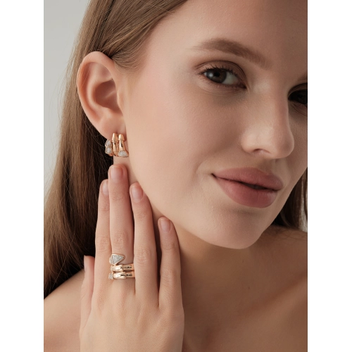 Серьги из золота 585 пробы с фианитами