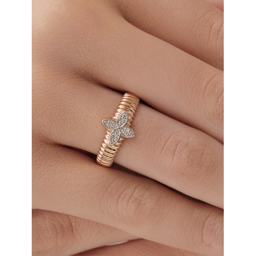 Кольцо из золота 585 пробы с фианитами