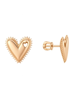 Серьги пусеты из золота 585 пробы