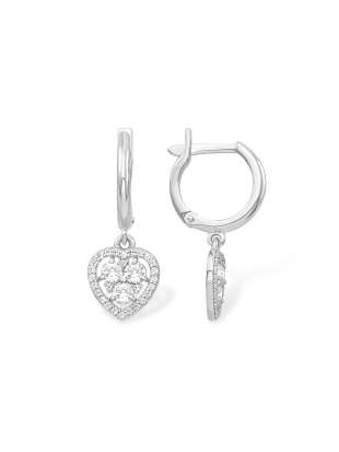 Серьги из серебра 925 пробы с фианитами