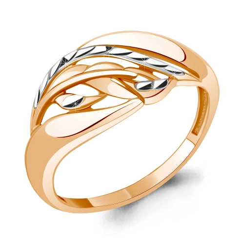 Кольцо из сребра 925 пробы с позолотой