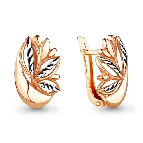 Серьги из серебра 925 пробы с позолотой