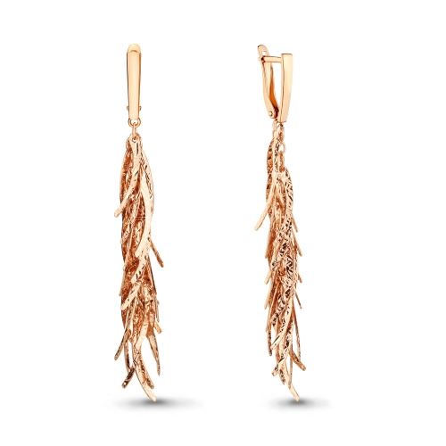 Серьги из серебра 925 пробы с позолотой