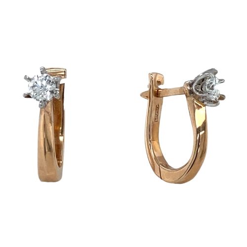 Серьги из золота 585 пробы с бриллиантами