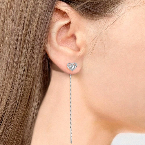 Серьги продевки из серебра 925 пробы