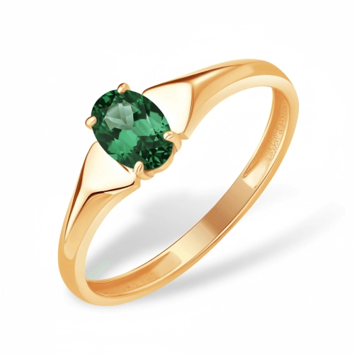 Кольцо из золота 585 пробы с хризолитами