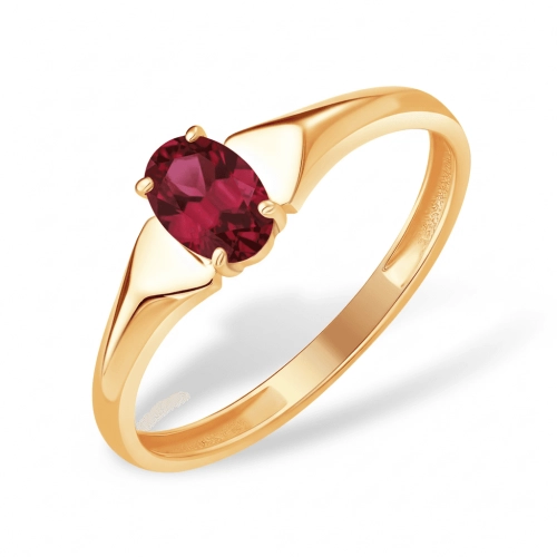 Кольцо из золота 585 пробы с гранатом