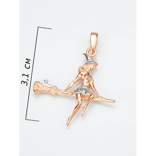 Подвеска из серебра 925 пробы с позолотой