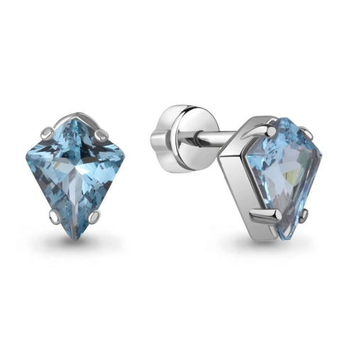 Пусеты (925) топаз синт.