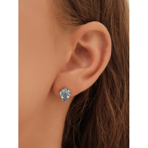 Пусеты (925) топаз синт.