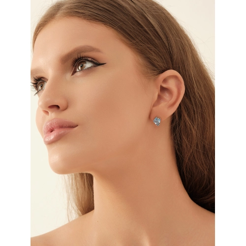 Пусеты (925) топаз синт.