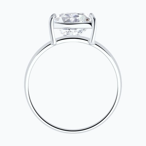 Кольцо из серебра 925 пробы с фианитами