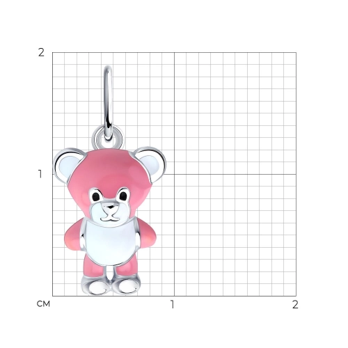 Подвеска из серебра 925 пробы с эмалью