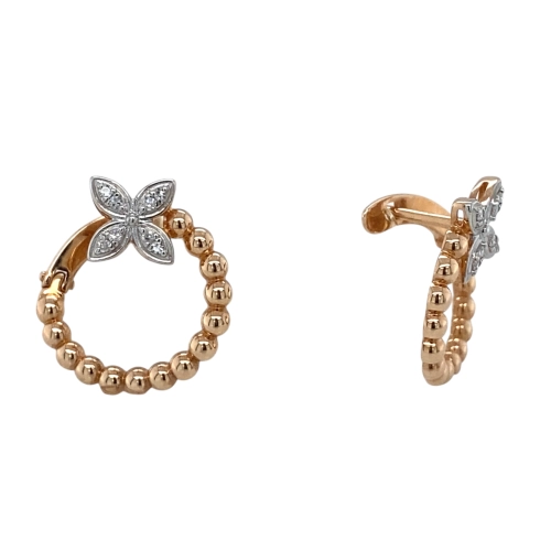 Серьги из золота 585 пробы с бриллиантами