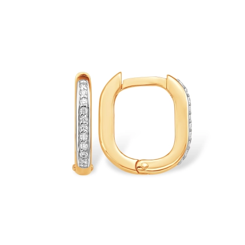 Серьги из золота 585 пробы с фианитами