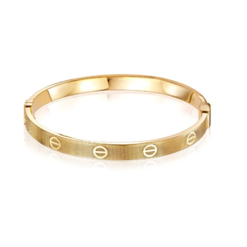 Жесткий браслет из серебра 925 пробы с позолотой