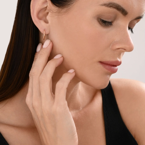 Серьги конго из золота 585 пробы