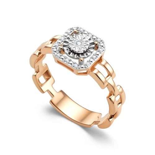 Кольцо из золота 585 пробы с бриллиантами