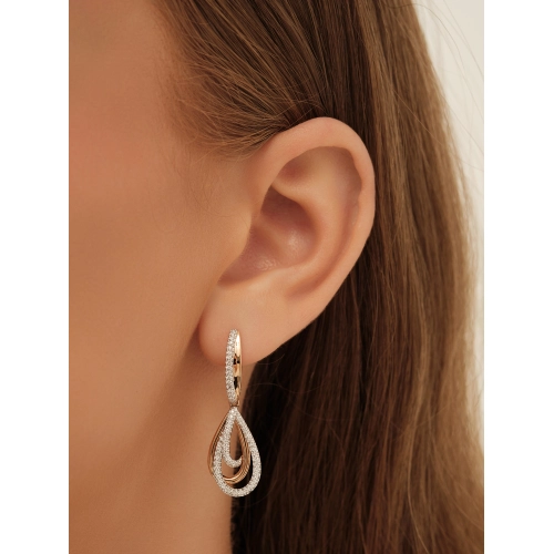 Серьги из золота 585 пробы с бриллиантами