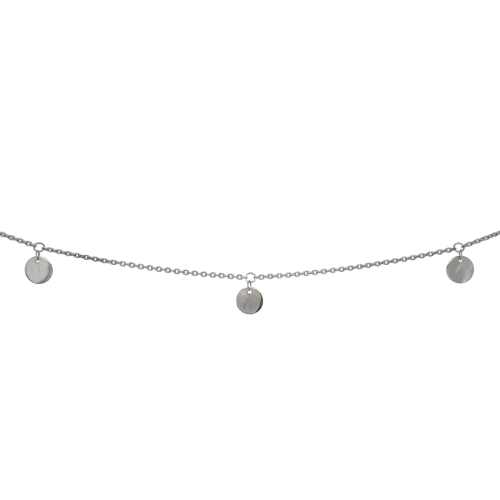 Браслет на ногу из белого золота 585 пробы