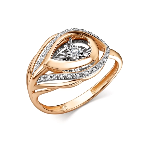 Кольцо из золота 585 пробы с бриллиантами