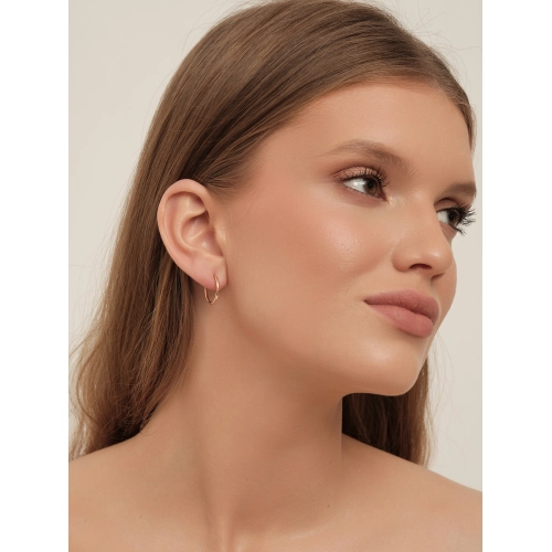 Серьги конго из золота 585 пробы