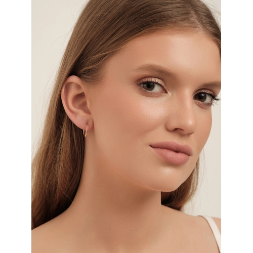 Серьги конго из золота 585 пробы