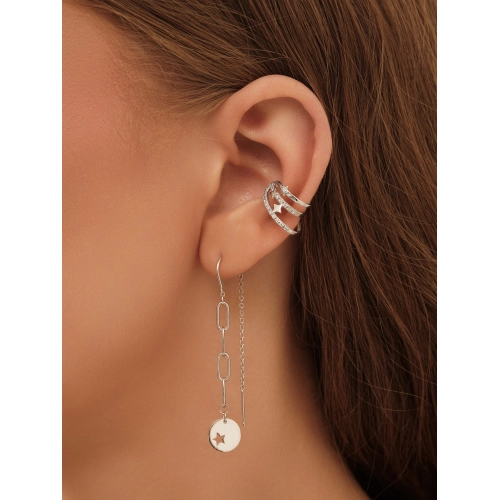 Серьги продевки из серебра 925 пробы